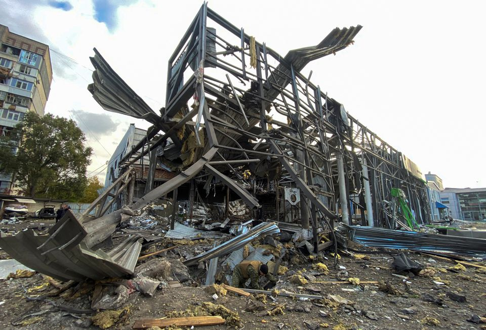 Russian missile strikes in Zaporizhzhia